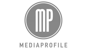 Logo Media Profile Inc., black & white