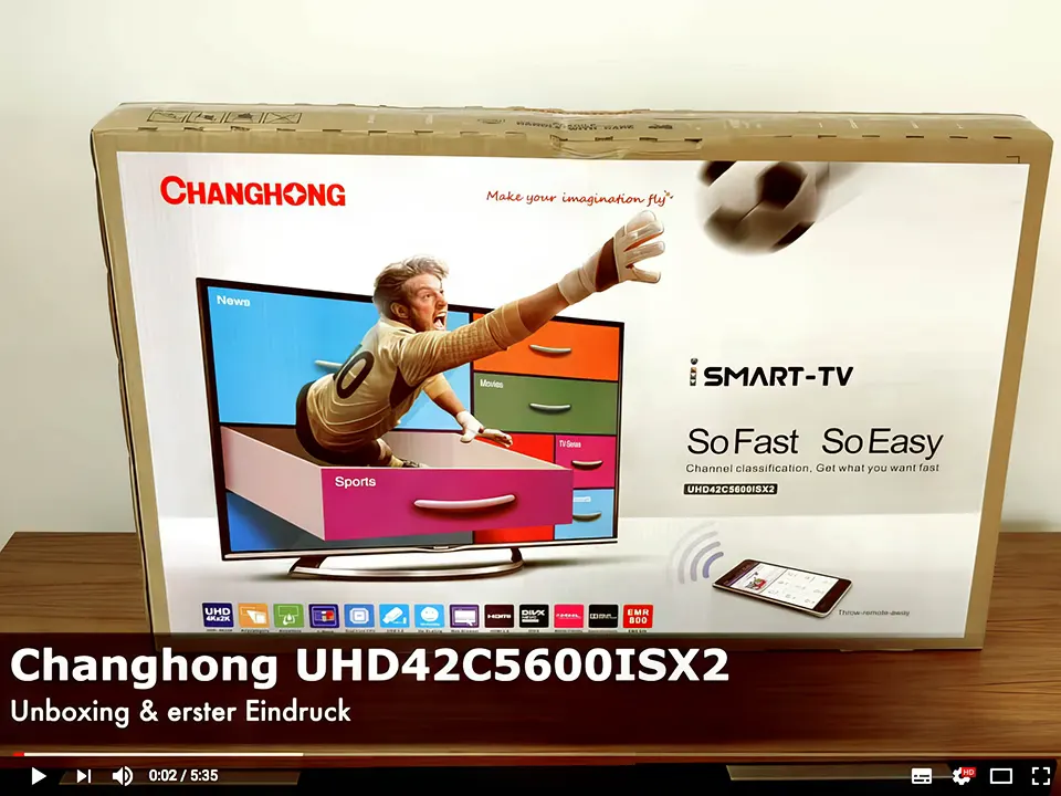 Unboxing Changhong TV on YouTube
